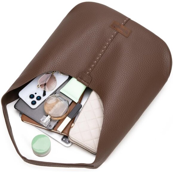 Elegant Wrangler Hobo Bag Set for Women - Stylish 2-Piece Coffee Handbags - Picture 4 of 6